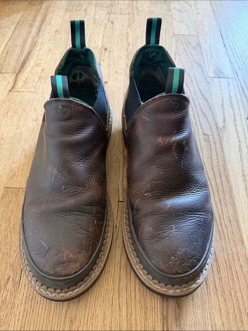 Georgia Boot Mens Giant Romeo Leather Slip On Work Shoes Brown 11M